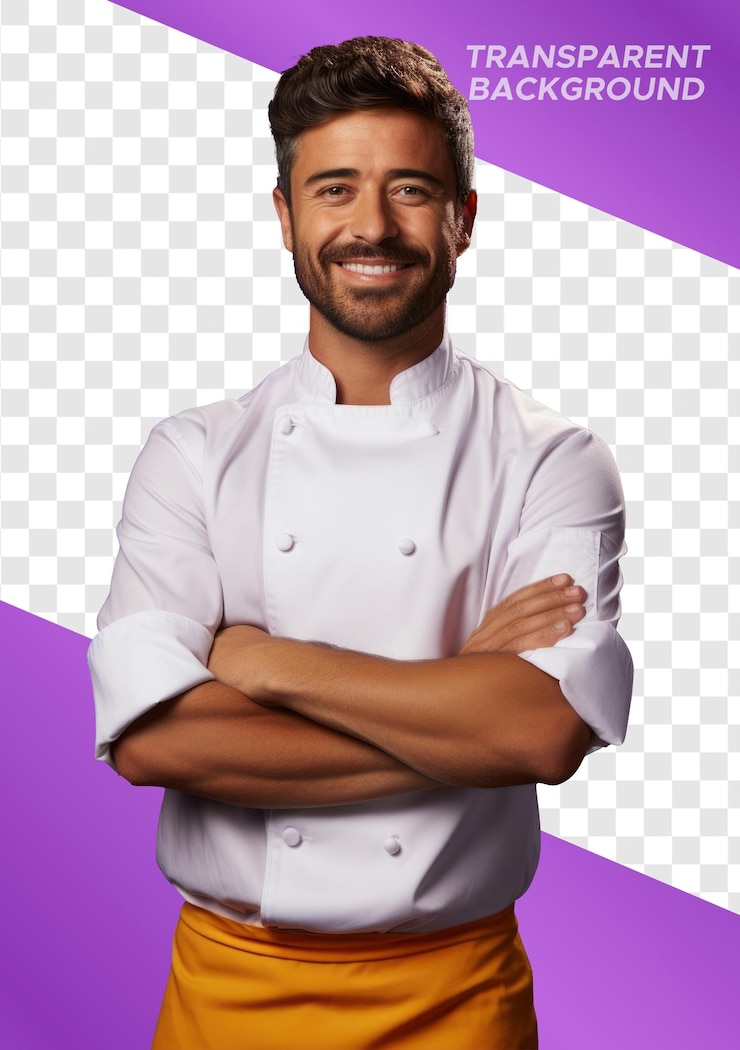 PSD foto di un cuoco professionista asiatico