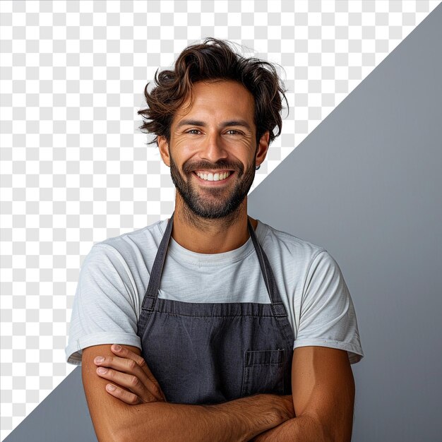 PSD foto eines jungen mannes auf durchsichtigem hintergrund