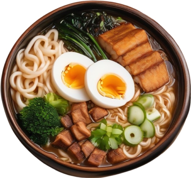 PSD foto em close-up da comida de udon aigenerated