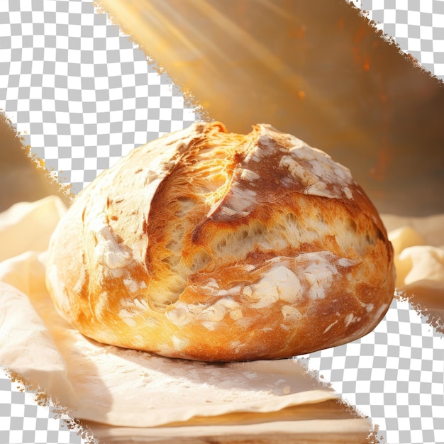 PSD foto em close-up de pão em um estúdio com fundo transparente