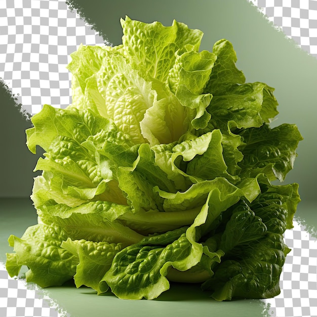 PSD foto de un estudio con un fondo transparente de lechuga verde fresca