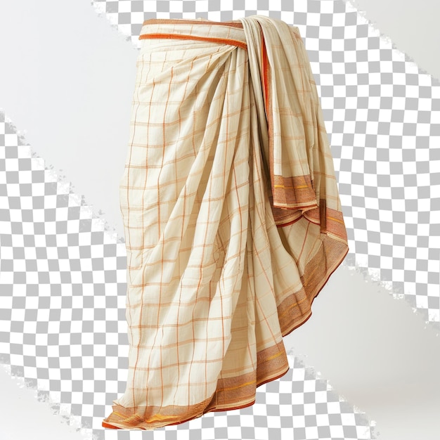 PSD una foto de una falda de mujer con un patrón marrón y blanco