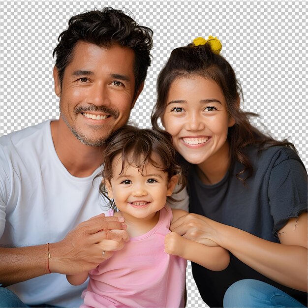 PSD una foto familiar con una foto de una niña y una niña