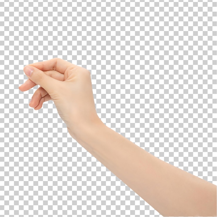 PSD foto frau hand isoliert auf weißem hintergrund