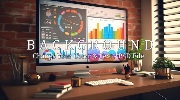 PSD foto-geschäftsdaten-dashboard bietet moderne geschäftsintelligenz-analysen für die planung von marketingstrategien