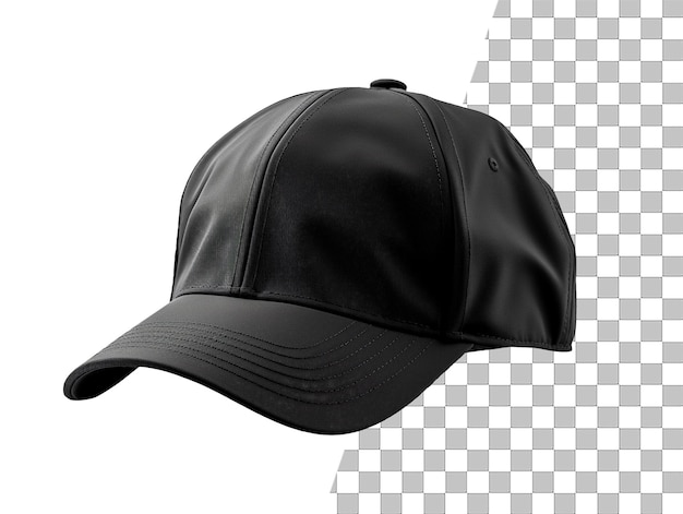 Foto de gorra negra deportiva editable aislada con fondo transparente