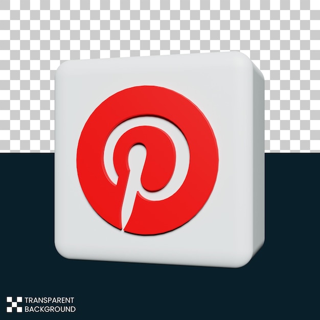 PSD foto gratuita 3d logotipo do pinterest