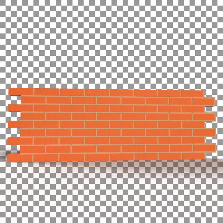 PSD foto hiperrealista de la representación de la pared de ladrillos rojos