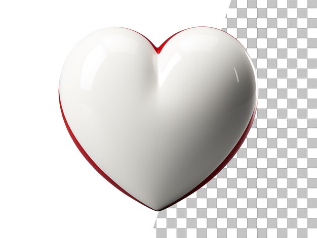 PSD foto del icono del corazón en 3d con fondo transparente