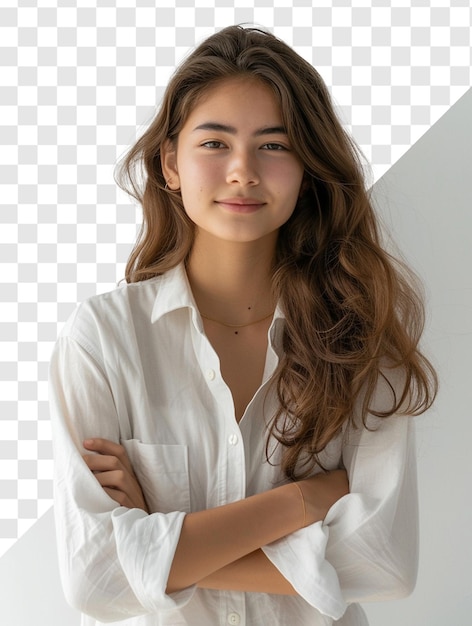 Foto de un joven estudiante sonriendo con un fondo transparente