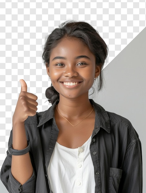 PSD foto de un joven estudiante sonriendo con un fondo transparente