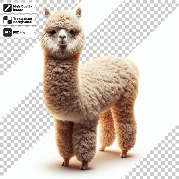 PSD una foto de una llama que dice alpaca