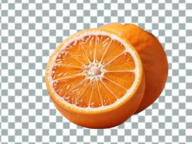 PSD foto de una naranja aislada en un fondo transparente