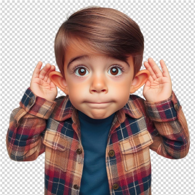 PSD una foto de un niño con los ojos cerrados