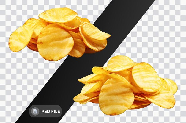 PSD una foto de patatas fritas amarillas