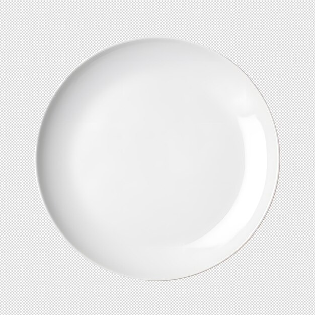 PSD foto de un plato blanco vacío desde arriba adecuado para crear una composición que demuestre un restaurante