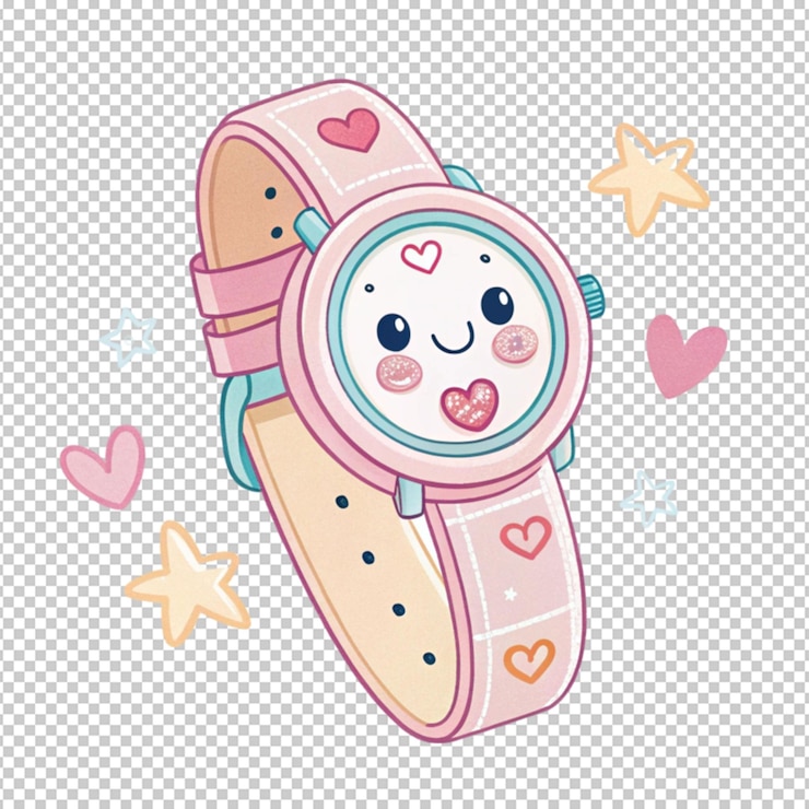 PSD una foto png en 3d de kawaii en un fondo transparente
