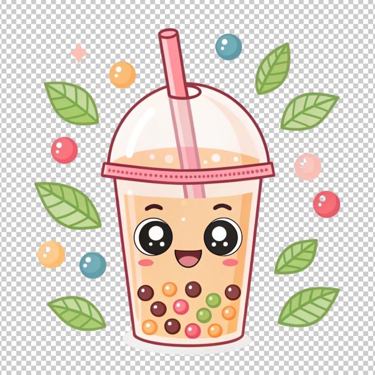 PSD una foto png en 3d de kawaii en un fondo transparente