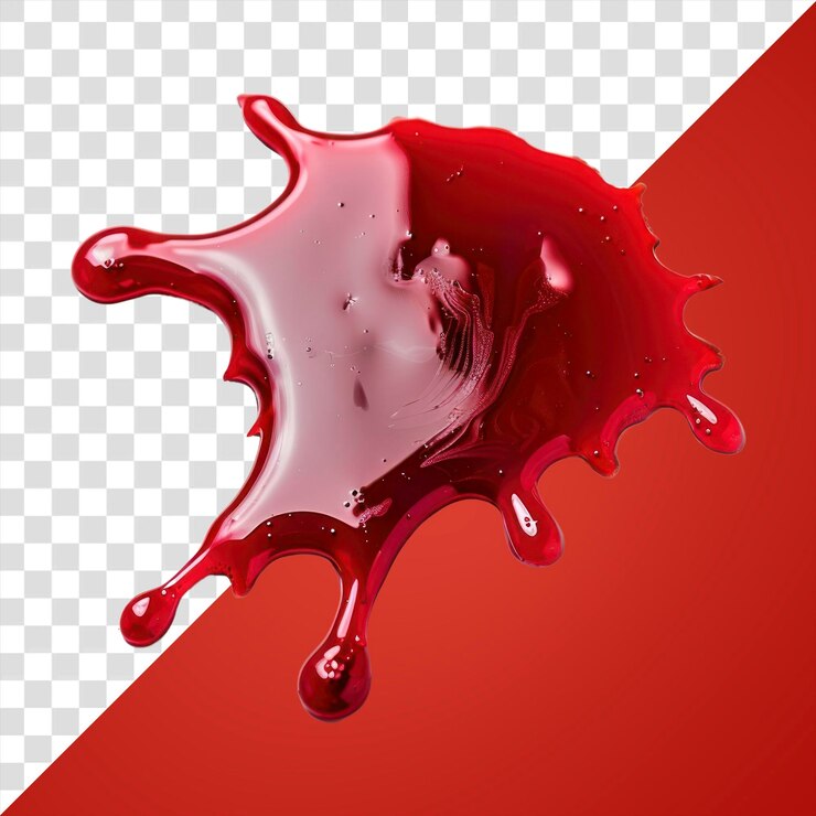 PSD foto de png de manchas de sangre realistas en la comida de ketchup