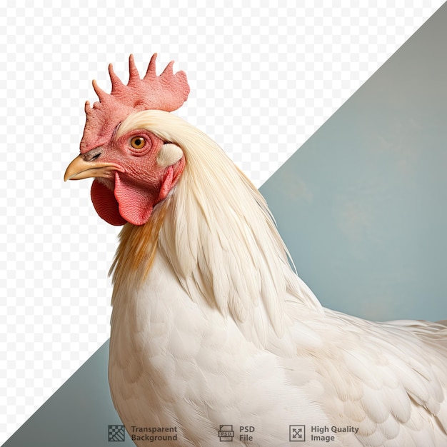 PSD una foto de un pollo con la cabeza roja.