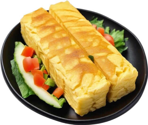 PSD foto en primer plano de la comida de tamagoyaki aigenerado