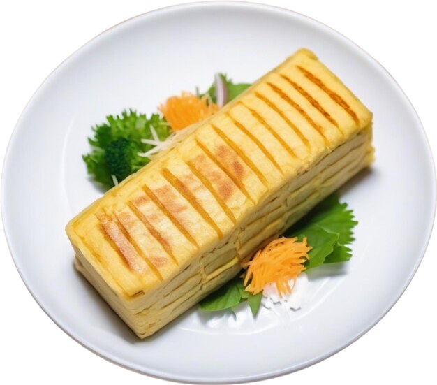 PSD foto en primer plano de la comida de tamagoyaki aigenerado