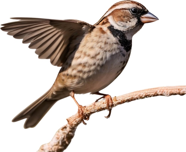 PSD una foto en primer plano de un lindo pájaro gorrión