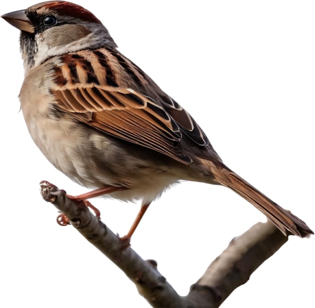 PSD una foto en primer plano de un lindo pájaro gorrión