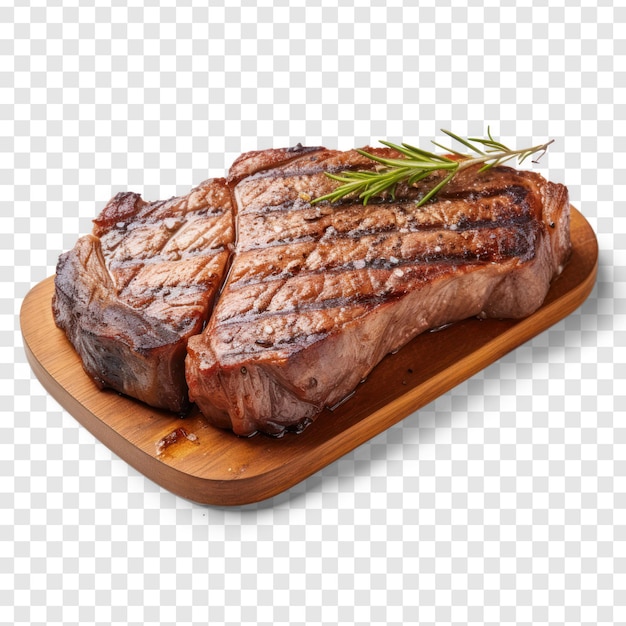 PSD una foto de producto muy detallada de un filete de hueso a la parrilla en un fondo transparente psd