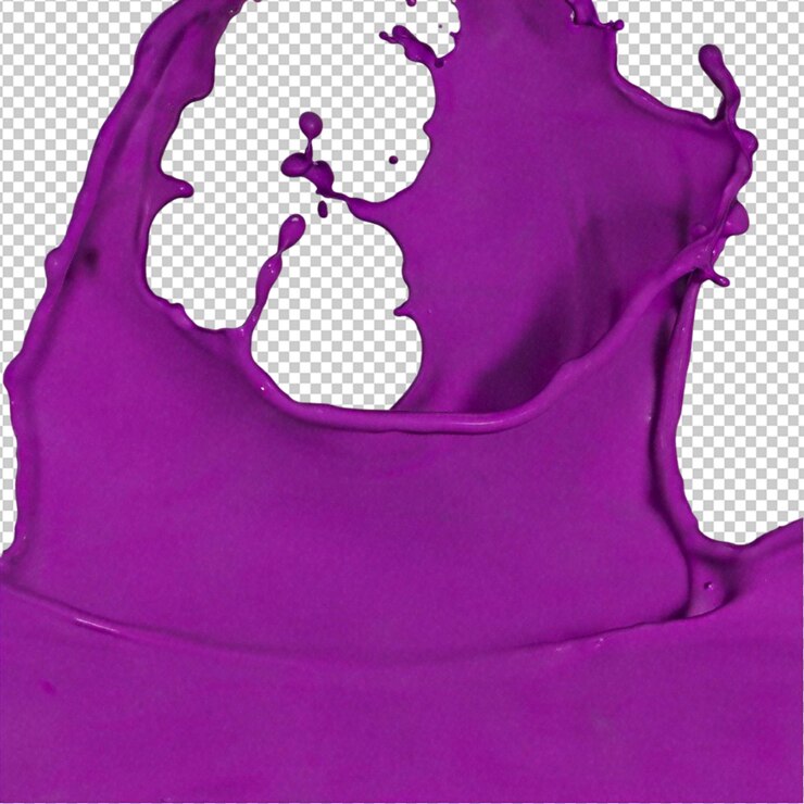 PSD una foto púrpura y rosa de una botella púrpura con un fondo blanco