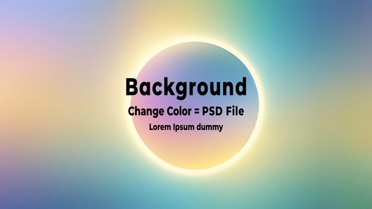 PSD foto realista de psd hyber de una esfera holográfica de gradiente de colores pastel en verde y amarillo