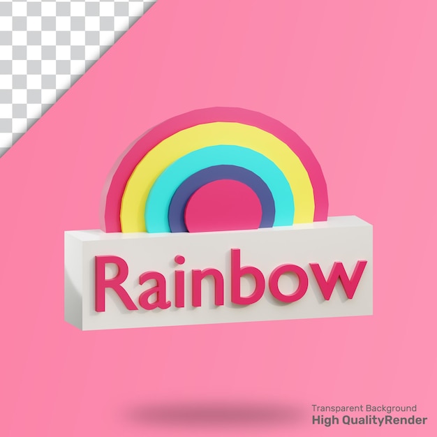 Una foto rosa y blanca con un logo de arcoíris.
