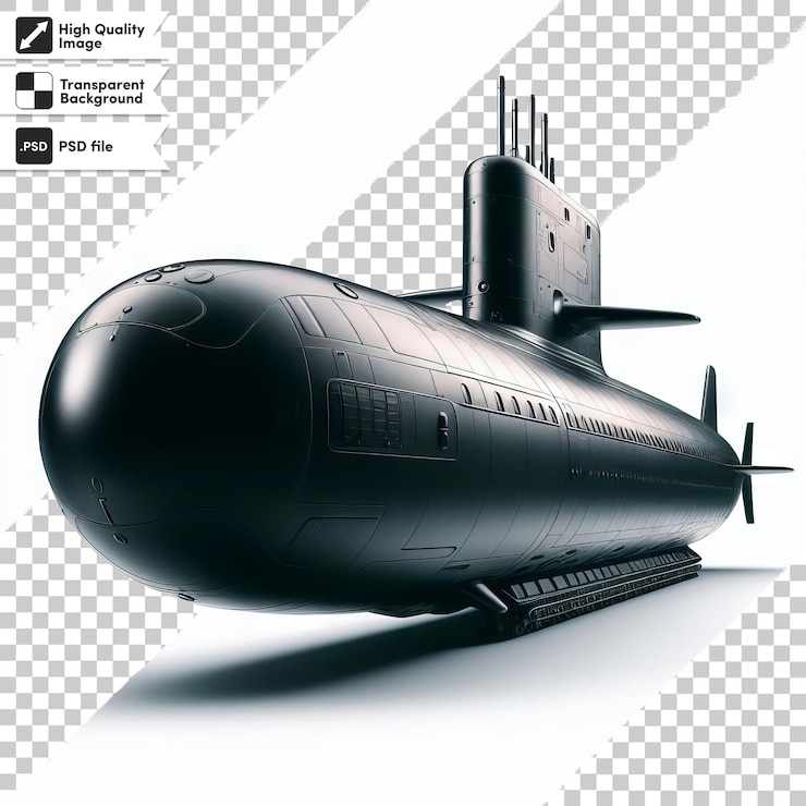 PSD una foto de un submarino que dice el nombre de la compañía