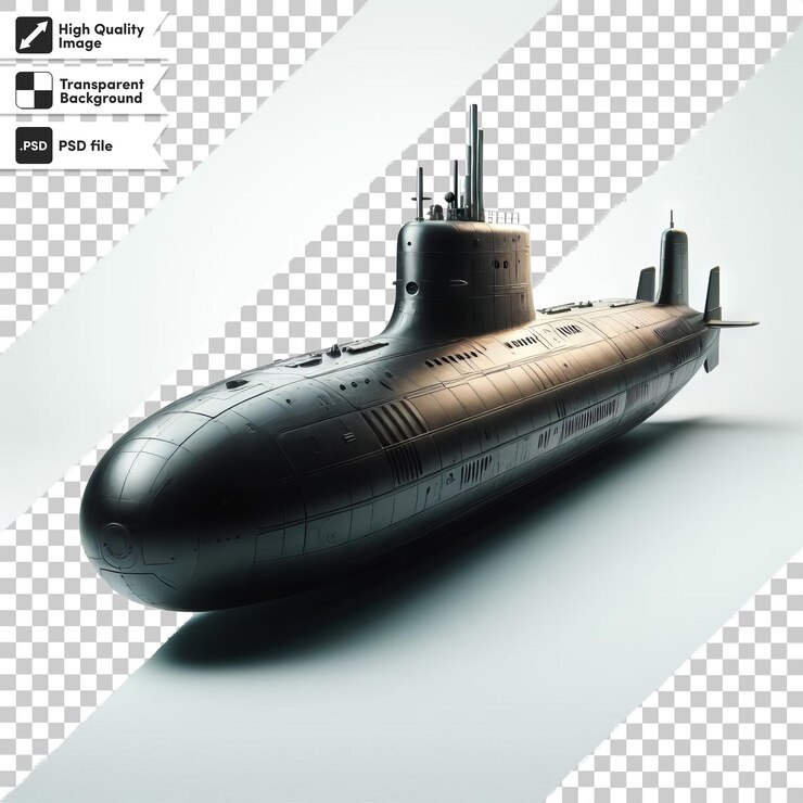 PSD una foto de un submarino que dice el nombre de la compañía