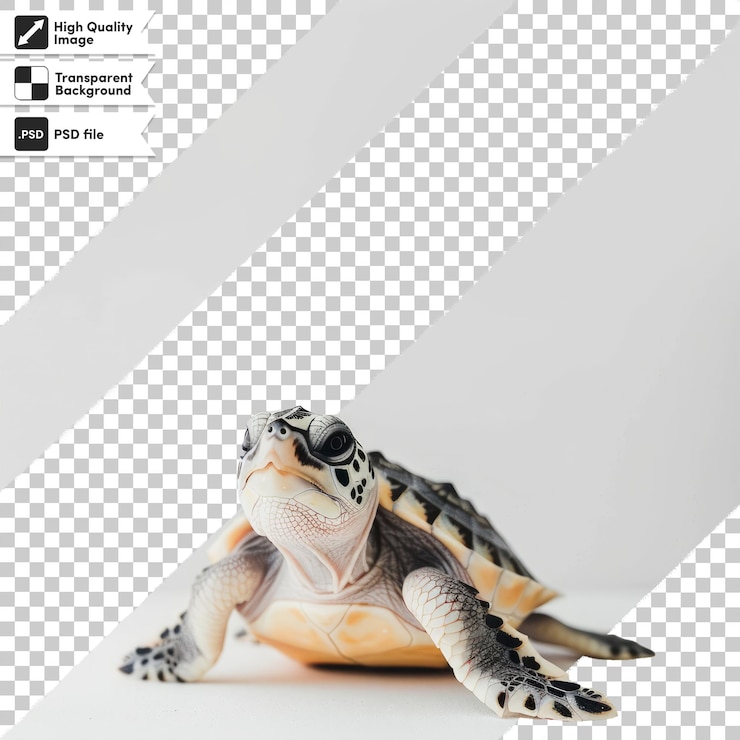 PSD una foto de una tortuga con una imagen de una tortuguera en ella