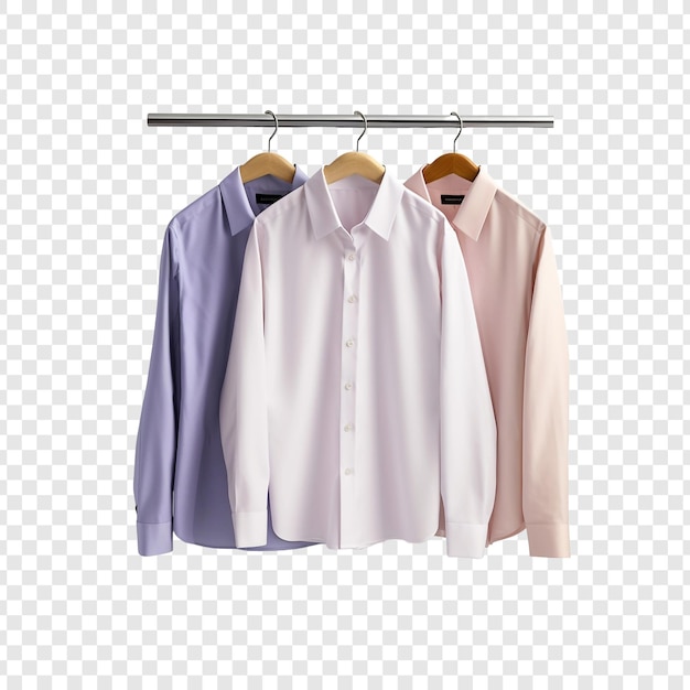 PSD una foto de tres camisas colgando