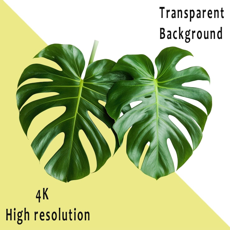 PSD foto von einem paar monstera-blätter auf weißem hintergrund top-view weißer hintergrund png