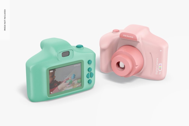 Fotocamere digitali per bambini Mockup