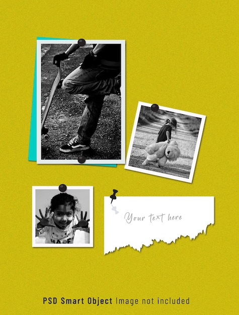 Fotocollage-Mockup-Vorlage mit Smart-Objekt
