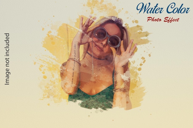 Fotoeffekt mit Aquarell
