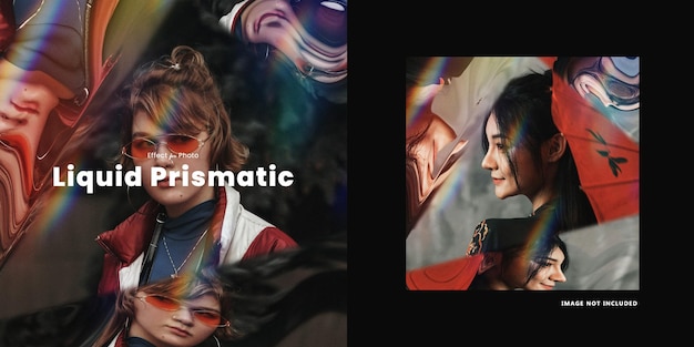 Fotoeffekt mit flüssiger prismatischer Verzerrung