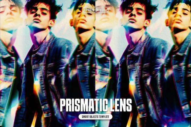 Fotoeffekt mit prismatischer Linse für Poster