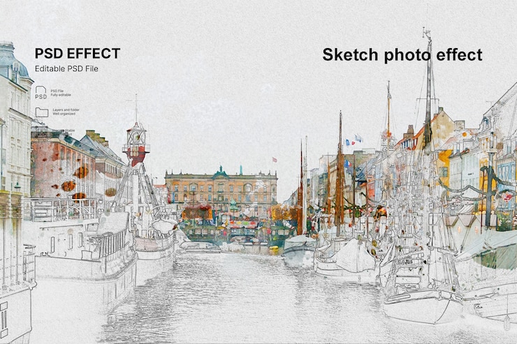 PSD fotoeffekt skizzieren