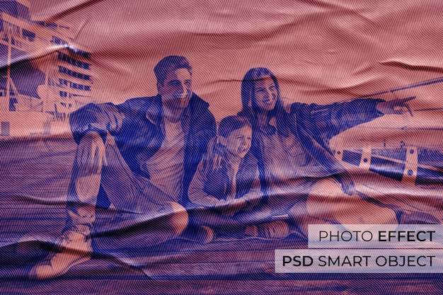 PSD fotografia completa da família posando com efeito de meio tom colado