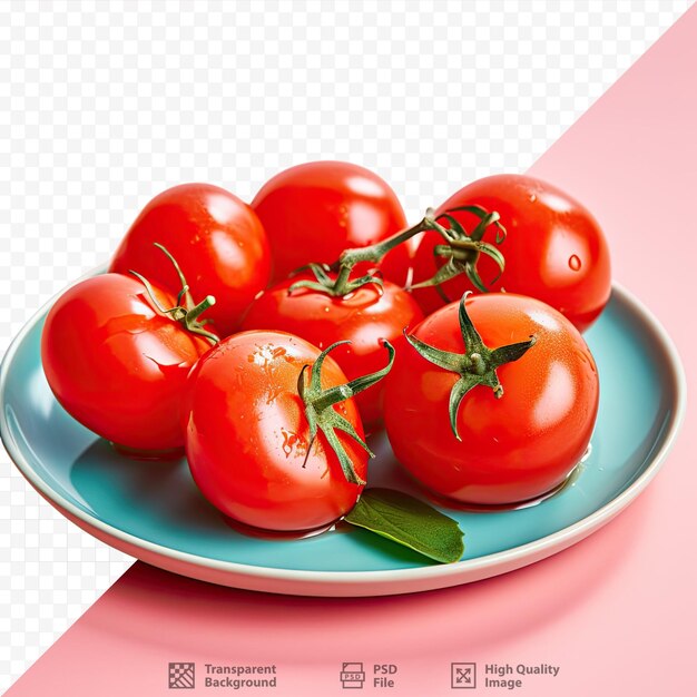PSD fotografia de alta qualidade de tomates vermelhos em conserva isolados sobre um fundo transparente
