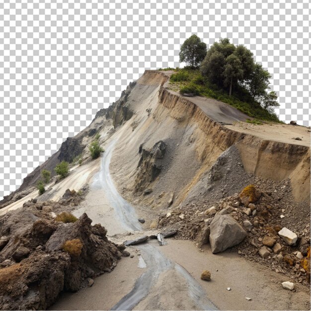 PSD fotografia de paisagem de uma estrada nas colinas