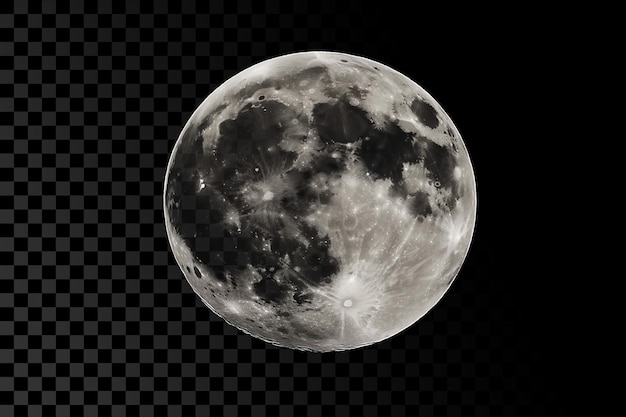 Fotografia di luna piena su sfondo trasparente