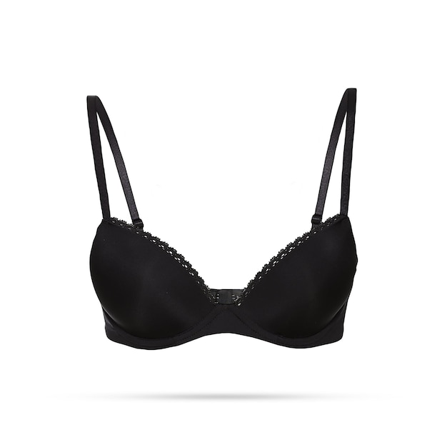 fotografía de estudio de sostén de espuma de color negro o ropa de playa