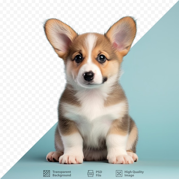 Fotografia in studio di un cucciolo di Pembroke Welsh Corgi