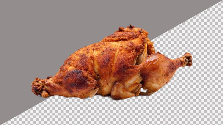 PSD fotografía de patas de pollo fritas aisladas sobre un fondo transparente